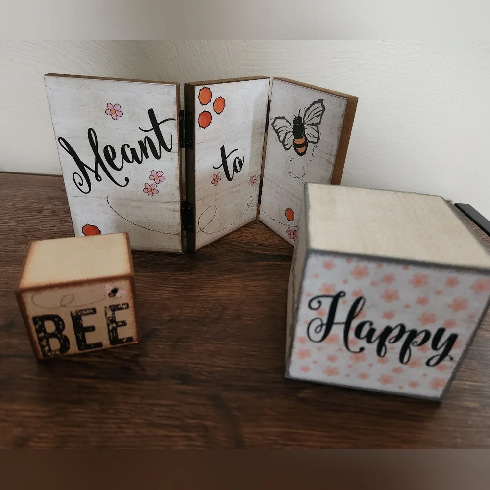 Bundle Of 3 Bee Themed Home Decor